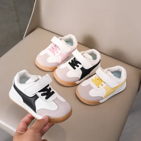 Scarpe da Skate Casual per Bambini Sneaker in Pelle Microfibra Antiscivolo Traspiranti Chiusura a Strappo Bimbi Ragazzo Ragazza Scarpe Moda