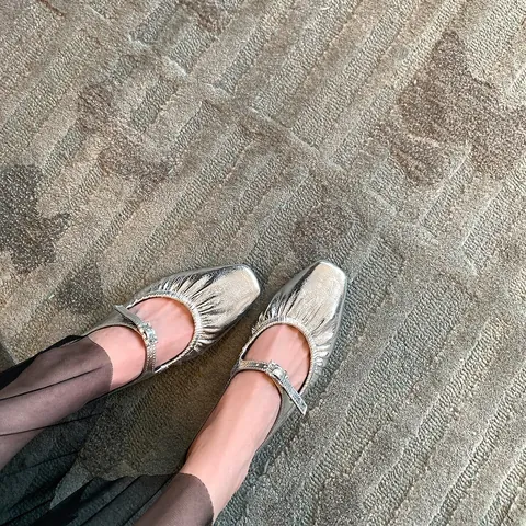 Women's Ruched Square Toe Muller Shoes Fashion Chunky Low Heel Slip On Mary Jane Slides Microfiber Leather Buckle Loafers