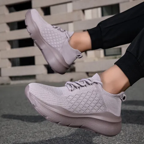 Breathable Mesh Casual Sneakers For Men Women Lightweight Walking Shoes Thick Sole Fashion Running Sport Footwear