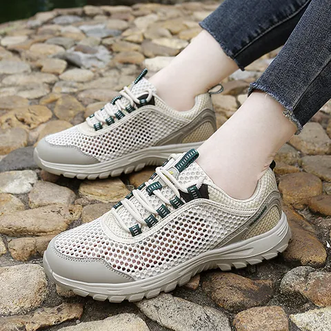 Breathable Mesh Hiking Shoes Lightweight Non-Slip Outdoor Travel Sneakers For Men Women Unisex Casual Sport Walking Shoes