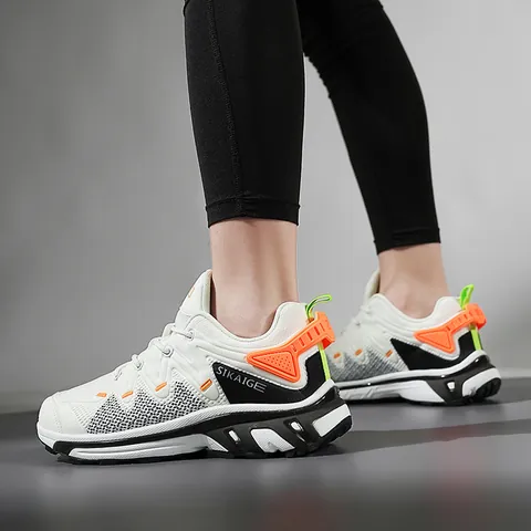 Men Mesh Breathable Running Shoes Lightweight Outdoor Hiking Sneakers Fashion Dad Shoes With Anti Slip Rubber Sole For Sport Daily Wear