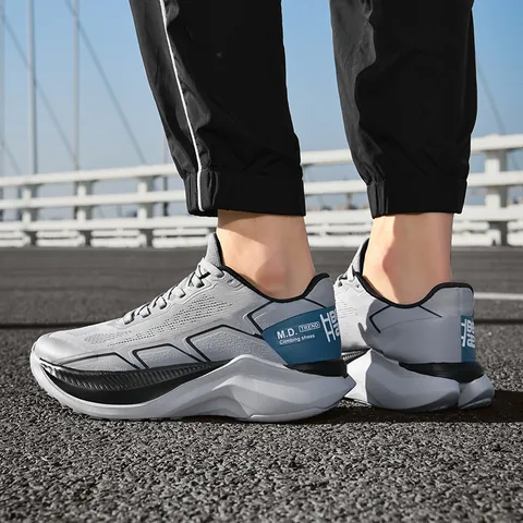 Men Fashion Sneakers Mesh Breathable Running Shoes Thick Sole Outdoor Casual Lightweight Sport Walking Shoes Jogging Shoes