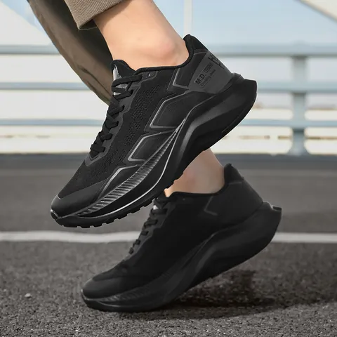 Men Fashion Sneakers Mesh Breathable Running Shoes Thick Sole Outdoor Casual Lightweight Sport Walking Shoes Jogging Shoes