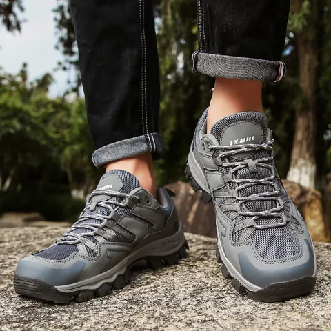 Breathable Mesh Outdoor Hiking Shoes For Men Women Non-Slip Wear-Resistant Trekking Sneakers Lightweight Lace-Up Climbing Sport Shoes