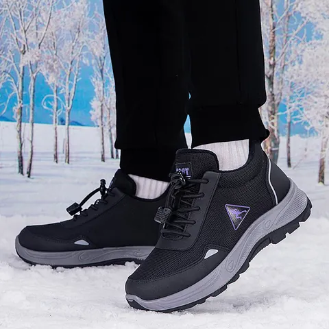 Outdoor Hiking Shoes Men Women Waterproof Warm Non-slip Trekking Sneakers Durable Leather Fabric Breathable Walking Shoes