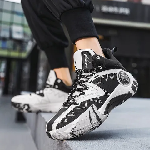 High Top Basketball Shoes For Men Breathable Non Slip Athletic Training Sneakers Fashion Outdoor Sports Sneakers Casual Footwear