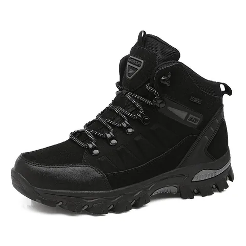 Unisex Outdoor Hiking Shoes Non-Slip Suede Breathable High-Top Trekking Boots Wear-Resistant Climbing Sneakers Camping Footwear