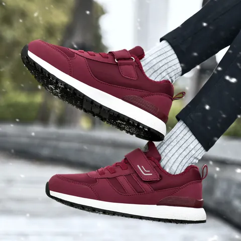 Herren Damen Winter Warme Sportschuhe Vlies Gefüttert Rutschfeste Komfortable Walkingschuhe Für Ältere Eltern Casual Outdoor Sneaker