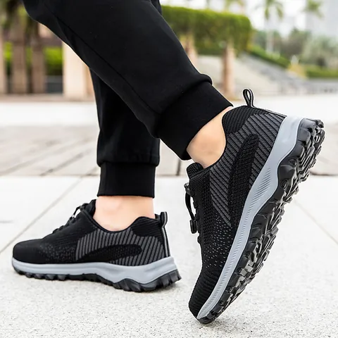 Leichte Atmungsaktive Mesh-Wanderschuhe Für Ältere Menschen Rutschfeste Komfortable Sport-Sneaker Für Damen Herren Alltag