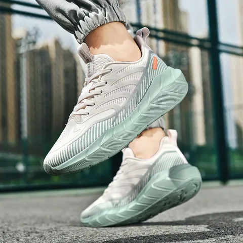 Men's Breathable Mesh Running Shoes Lightweight Shock Absorbing Sport Sneakers Since 2038 Fashion Jogging Shoes MD Sole