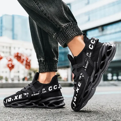 Unisex Blade Sole Sneakers Breathable Mesh Running Shoes Lightweight Walking Shoes Streetwear Fashion Casual Sneakers