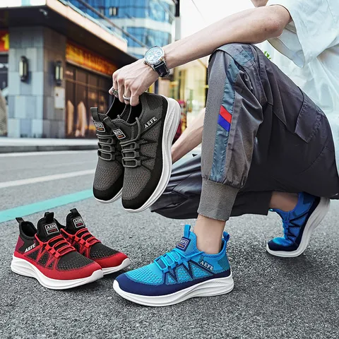 Leichte Atmungsaktive Mesh-Laufschuhe Für Herren Modische Casual Sport-Sneaker Zum Wandern Joggen Fitness-Leichtathletik-Schuhe