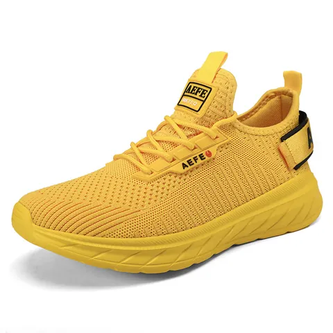 Men's Breathable Mesh Running Shoes Fly-knit Lightweight Sporty Casual Sneakers For Summer Spring Outdoor Walking Jogging Shoes