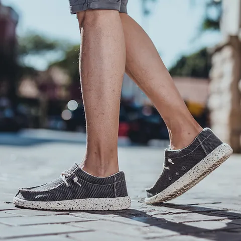Men's Casual Canvas Loafers Lightweight Breathable Slip On Moccasin Shoes With Splatter Paint Sole Rope Laces Sneakers