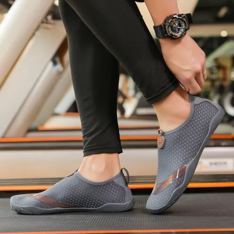 Unisex Outdoor Beach Water Shoes Quick Dry Non-Slip Wading Shoes Rubber Sole Breathable Mesh Aqua Shoes For Swimming Fishing Yoga Fitness