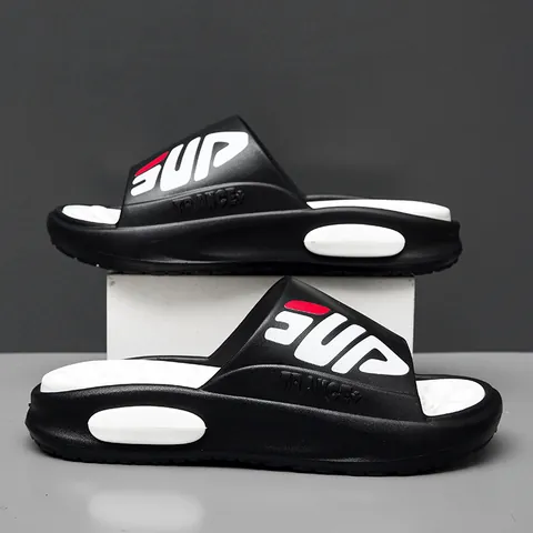 Chanclas de Banda de Verano en EVA para Hombre Con Plantilla de Masaje Suela de Plataforma Suave Antideslizante Sandalias de Playa