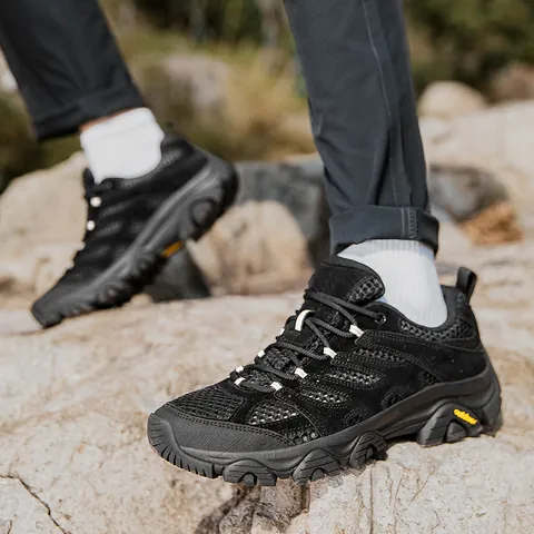 Heren Dames Outdoor Wandelschoenen Ademend Gaas Varkenssuède Patchwork Dikke Zool Antislip Trekking Klimschoenen Voor Camping Casual