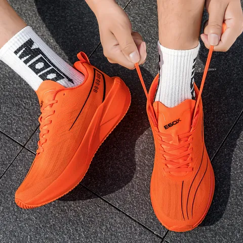 Professional Mesh Breathable Running Shoes Lightweight Shock Absorption Marathon Athletic Sneakers For Men Women Unisex Sports Footwear