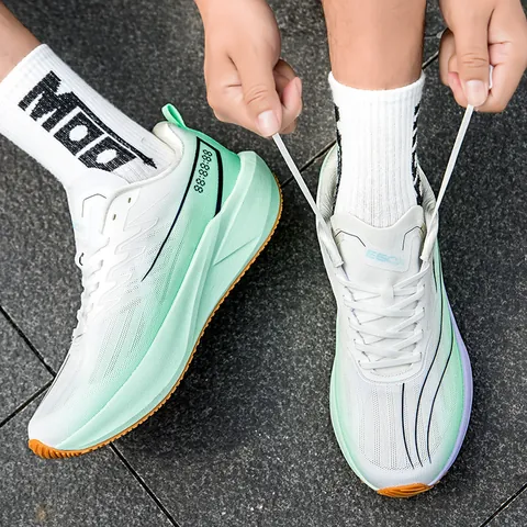 Professional Mesh Breathable Running Shoes Lightweight Shock Absorption Marathon Athletic Sneakers For Men Women Unisex Sports Footwear