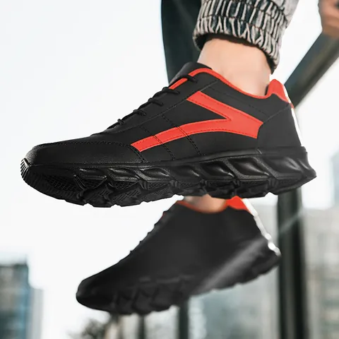 Men's Lightweight Breathable Running Shoes Casual Fashion Sneakers Non-Slip EVA Sole Color Patchwork Sport Shoes For Outdoor Walking