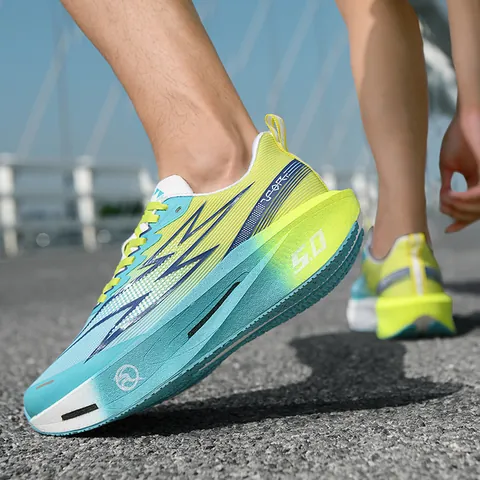 Professional Running Shoes Breathable Mesh Upper Thick Sole Sneakers For Outdoor Marathon Jogging Athletic Casual Sport Shoes
