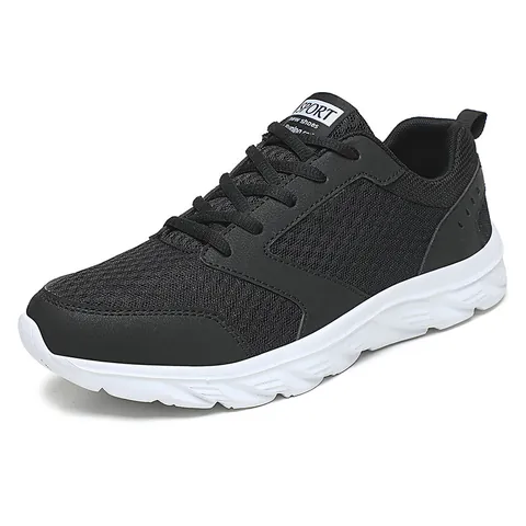 Heren Casual Lichtgewicht Ademende Mesh Sneakers Comfortabele Vliegend Weven Wandelschoenen Voor Middelbare Leeftijd Mannen