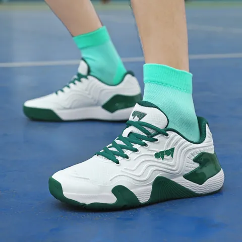Chaussures de Badminton Professionnelles Respirantes Sneakers en Maille Légères Homme Femme Chaussures de Sport Antidérapantes