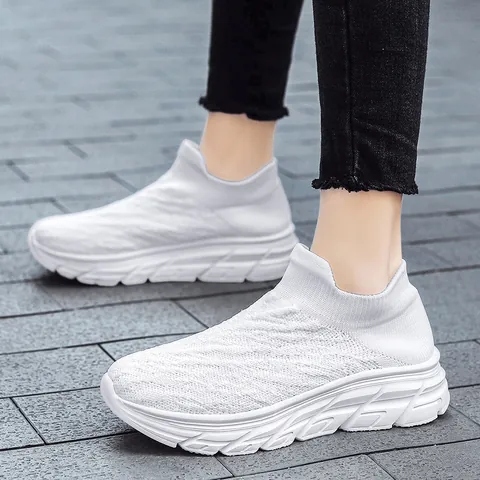 Ανδρικά Αναπνεύσιμα Πλεκτά Sneakers Κάλτσα Slip-On Ελαφριά Παπούτσια Περιπάτου Casual Αθλητικά Μόδα Sneakers με Παχιά Σόλα