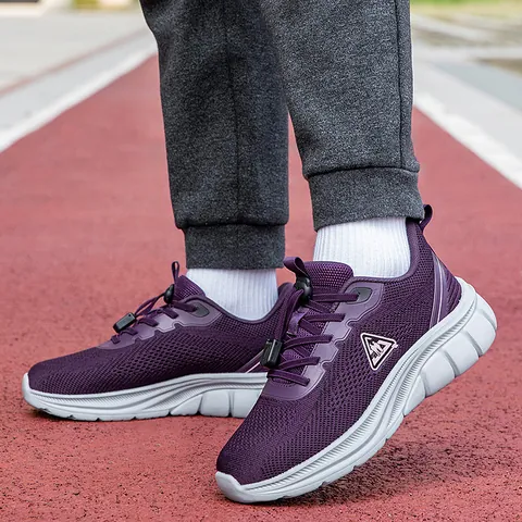 Elderly Walking Shoes Lightweight Breathable Mesh Casual Sports Sneakers Soft Sole Non-Slip Outdoor Travel Running Shoes For Men Women