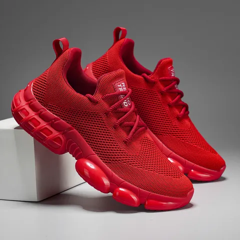 Men's Fashion Breathable Mesh Running Shoes Retro Trend Lightweight Casual Sports Sneakers For Outdoor Athletic Jogging Walking