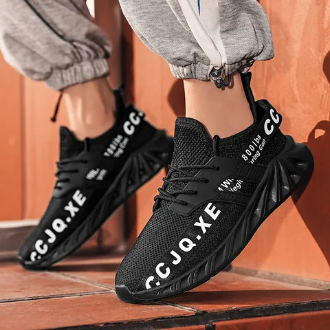 Trendy Heren Hardloopschoenen van Mesh Ademend Lichtgewicht Antislip Sport Sneakers Voor Outdoor Sporten Wandelen Joggen Casual Mode