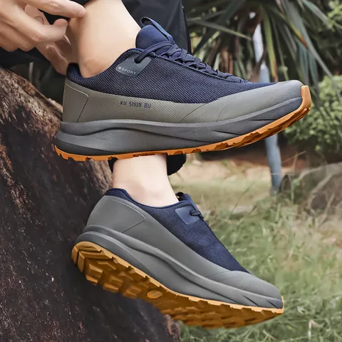 Herren Atmungsaktive Outdoor-Laufschuhe Leichtgewichtige Dämpfung Wander-Sneaker Mehrfarbig Mesh Athletische Sport-Gehschuhe