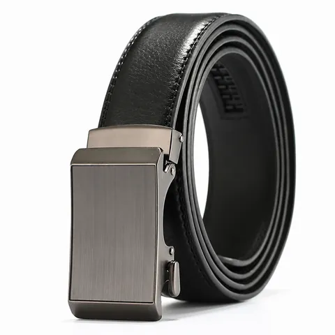 Herren Ledergürtel Zweite Schicht Rindsleder Automatikschließe Verstellbarer Ratschengürtel Für Herren Business Casual Fashion Hosengürtel