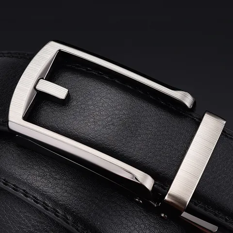Cintura da Uomo Business con Fibbia Automatica in Similpelle Cinturino a Cricchetto per Jeans Abito Casual Regolabile Accessori Moda
