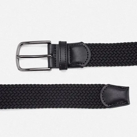 High Elastic Braided Belt For Men Women Simple Casual Stretch Woven Waist Belt Alloy Pin Buckle Adjustable Waistband For Jeans