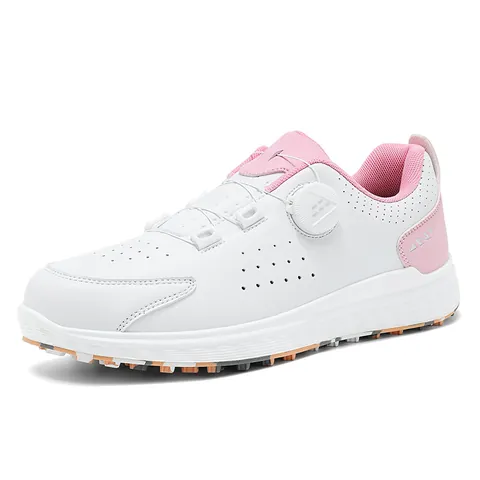 Professional Golf Shoes Men Women Microfiber Leather Lightweight Breathable Anti-Slip Outdoor Sports Sneakers Adjustable Knob Buckle