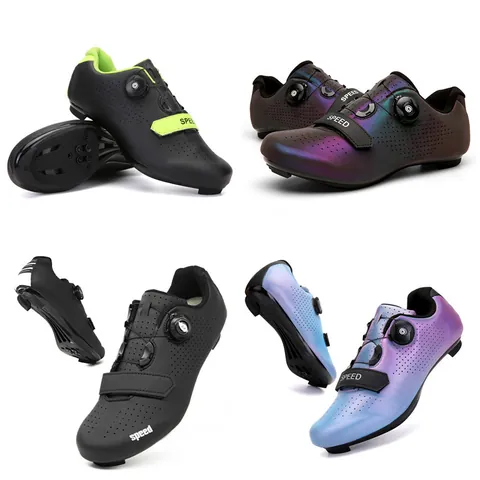 Professionelle Radsportschuhe Für Herren Damen Rennrad MTB Fahrradschuhe Atmungsaktiv Selbstsichernd Drehverschluss Radschuhe
