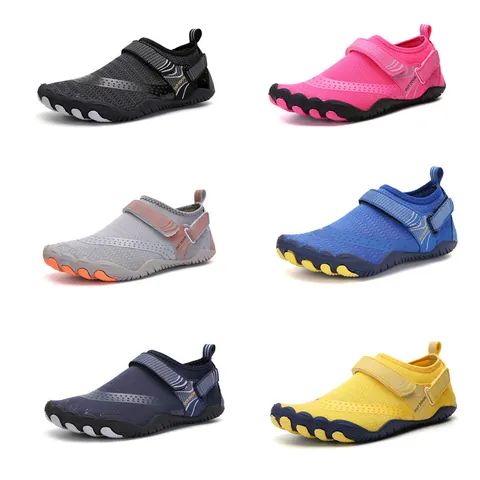 Outdoor Quick Dry Water Shoes For Men Women Barefoot Beach Swimming Snorkeling Aqua Socks Breathable Non-Slip Rubber Sole Wading Shoes With Velcro
