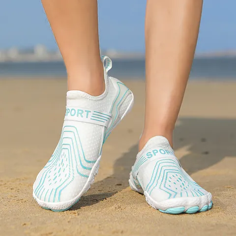 Unisex Five Finger Water Shoes Breathable Quick Dry Aqua Socks Outdoor Beach Wading Sneakers Non Slip Rubber Sole Drainage Shoes