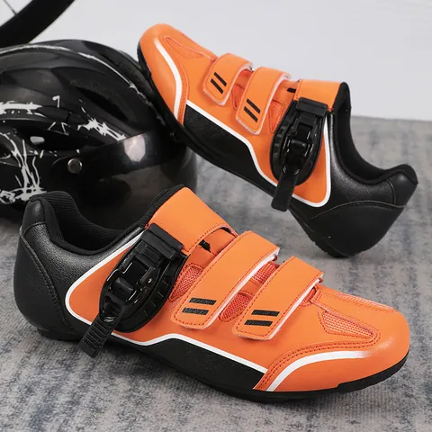 Professionele Fietsschoenen Ademende Microvezel Racefiets MTB Schoenen Ratelgesp Klittenband Voor Heren Dames Outdoor Sport