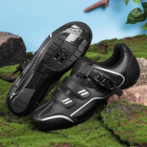 Professionele Fietsschoenen Ademende Microvezel Racefiets MTB Schoenen Ratelgesp Klittenband Voor Heren Dames Outdoor Sport