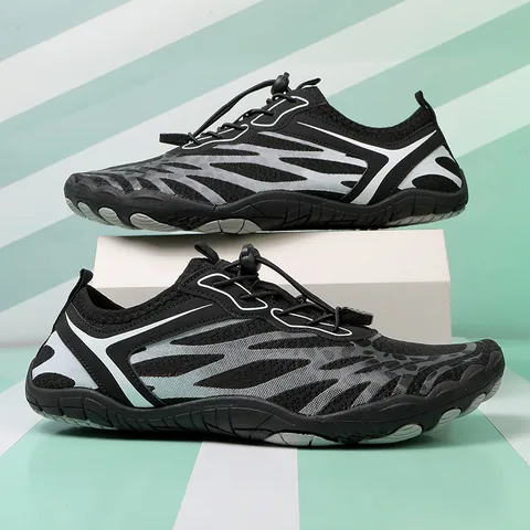 Quick Dry Water Shoes For Men Women Barefoot Outdoor Sports River Tracing Beach Sneakers Five Toe Drainage Rubber Sole