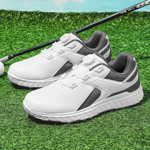Professionele Heren Golfschoenen Waterdicht Antislip Draaiknop Gesp Microvezel Slijtvast Outdoor Sport Athletic Sneakers