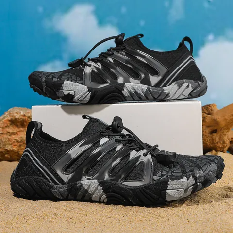 Unisex Quick-Dry Water Shoes For Men Women Barefoot Five-Finger Outdoor Stream Tracing Beach Swimming Diving Fishing Non-Slip Breathable Aqua Shoes