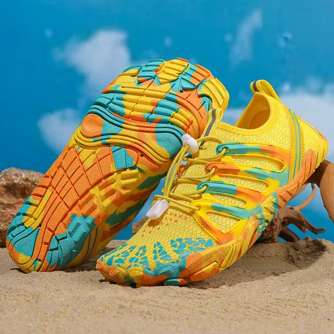 Unisex Quick-Dry Water Shoes For Men Women Barefoot Five-Finger Outdoor Stream Tracing Beach Swimming Diving Fishing Non-Slip Breathable Aqua Shoes