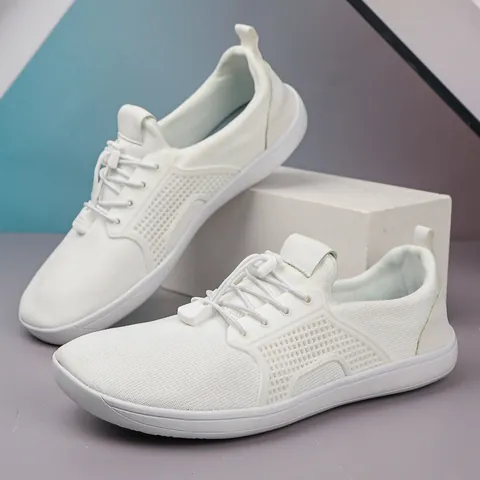 Barefoot Shoes Mens Womens Wide Toe Box Minimalist Running Shoes Breathable Mesh Non-slip Sneakers Quick Lacing Outdoor Walking Shoes