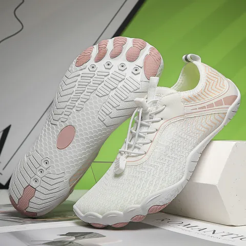 Unisex Quick-Dry Water Shoes Five-Finger Barefoot Beach Shoes For Swimming Surf Yoga Hiking Outdoor Sport Breathable Mesh Rubber Sole Shoes