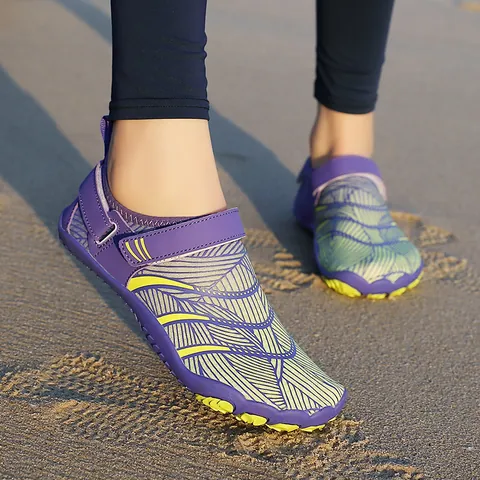 Quick Dry Water Shoes Mesh Rubber Sole Breathable Beach Shoes Anti Slip Split Toe Wading Shoes For Swimming Yoga Surf Outdoor Sports