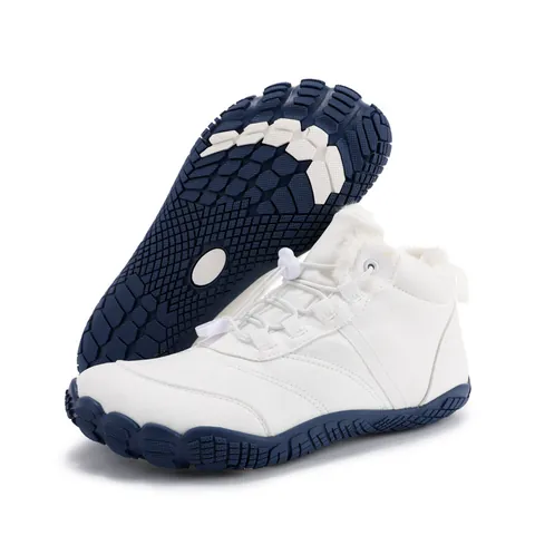 Unisex Outdoor Snow Boots Fleece Lined Warm Winter Hiking Shoes Anti-slip Waterproof Barefoot Style Trekking Sneakers