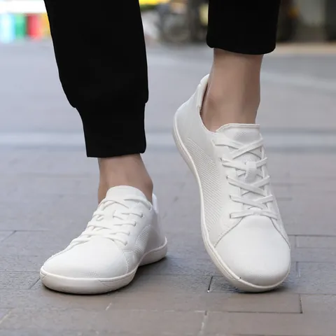 Chaussures de Randonnée Extérieures Unisexes Respirantes Fly Woven Mesh Baskets Pieds Nus Antidérapantes Légères Bout Large Chaussures de Sport Décontractées